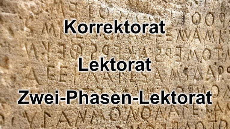 Unterschiede Korrektorat Lektorat